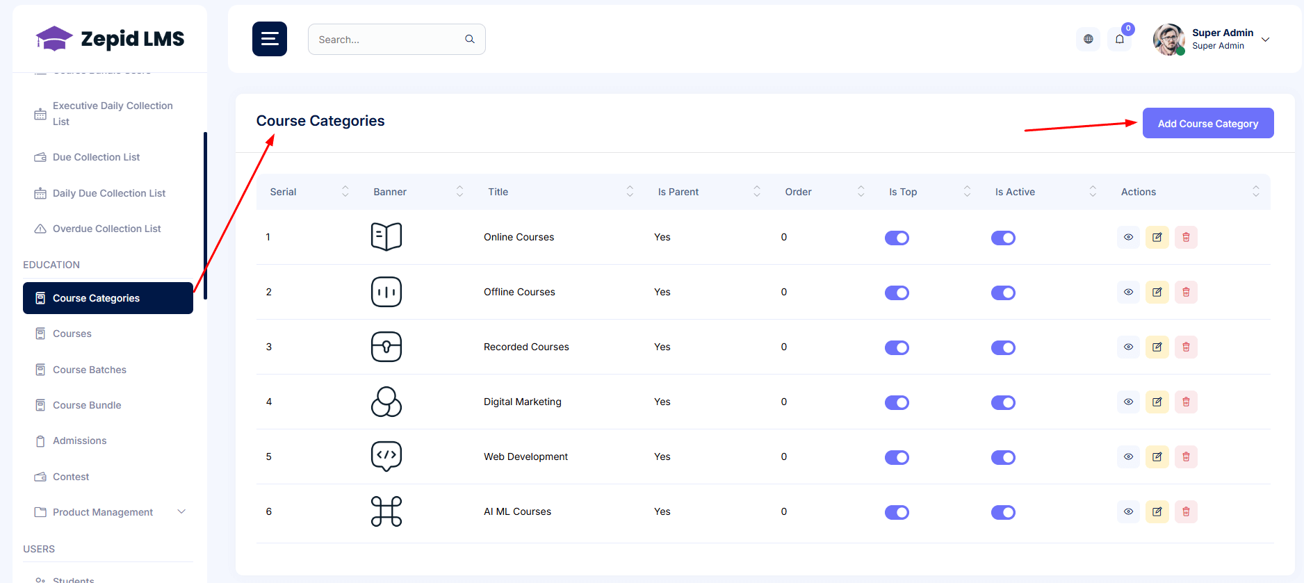 Dashboard screenshot