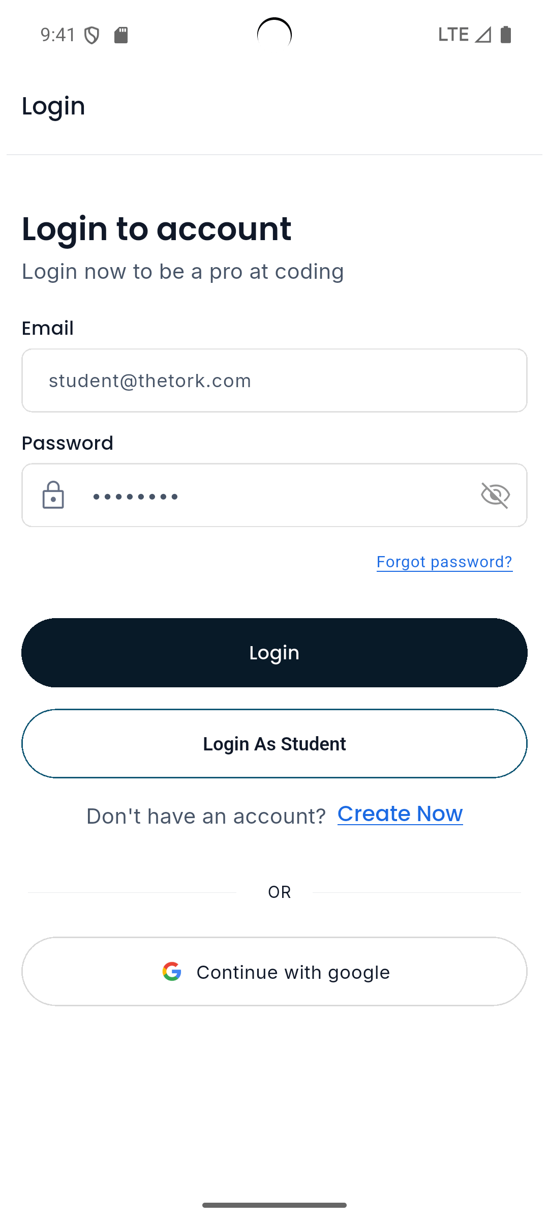 Login and Signup