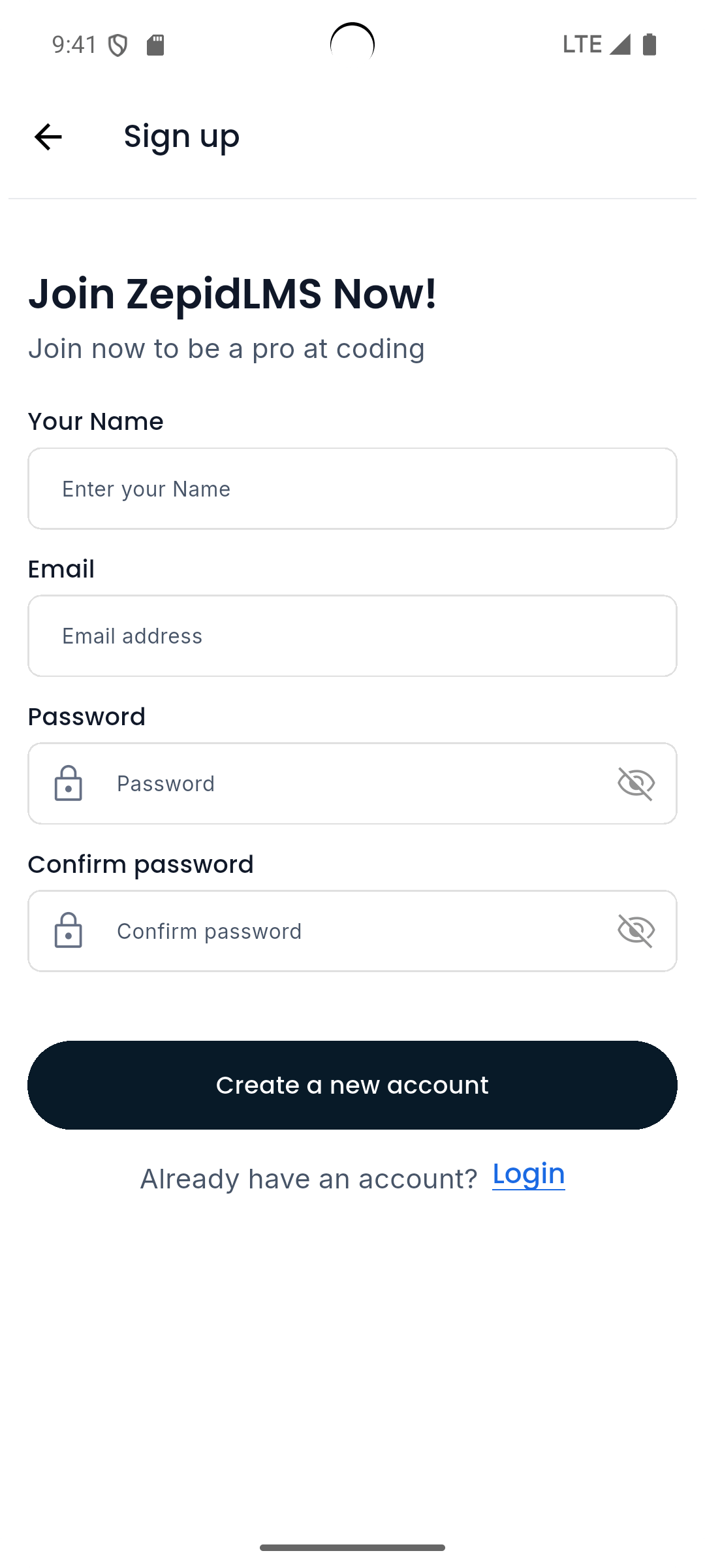 Login and Signup