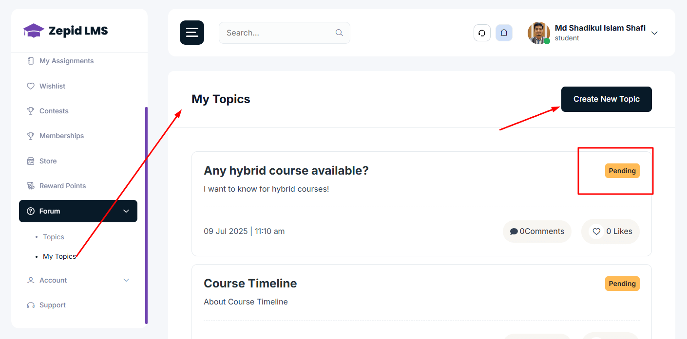 Dashboard screenshot