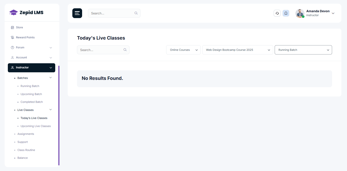 Dashboard screenshot