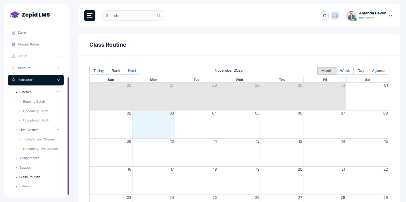 Dashboard screenshot